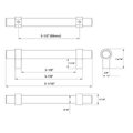 Satin Nickel Bar Cabinet Handle Pull 25 Pack D6197