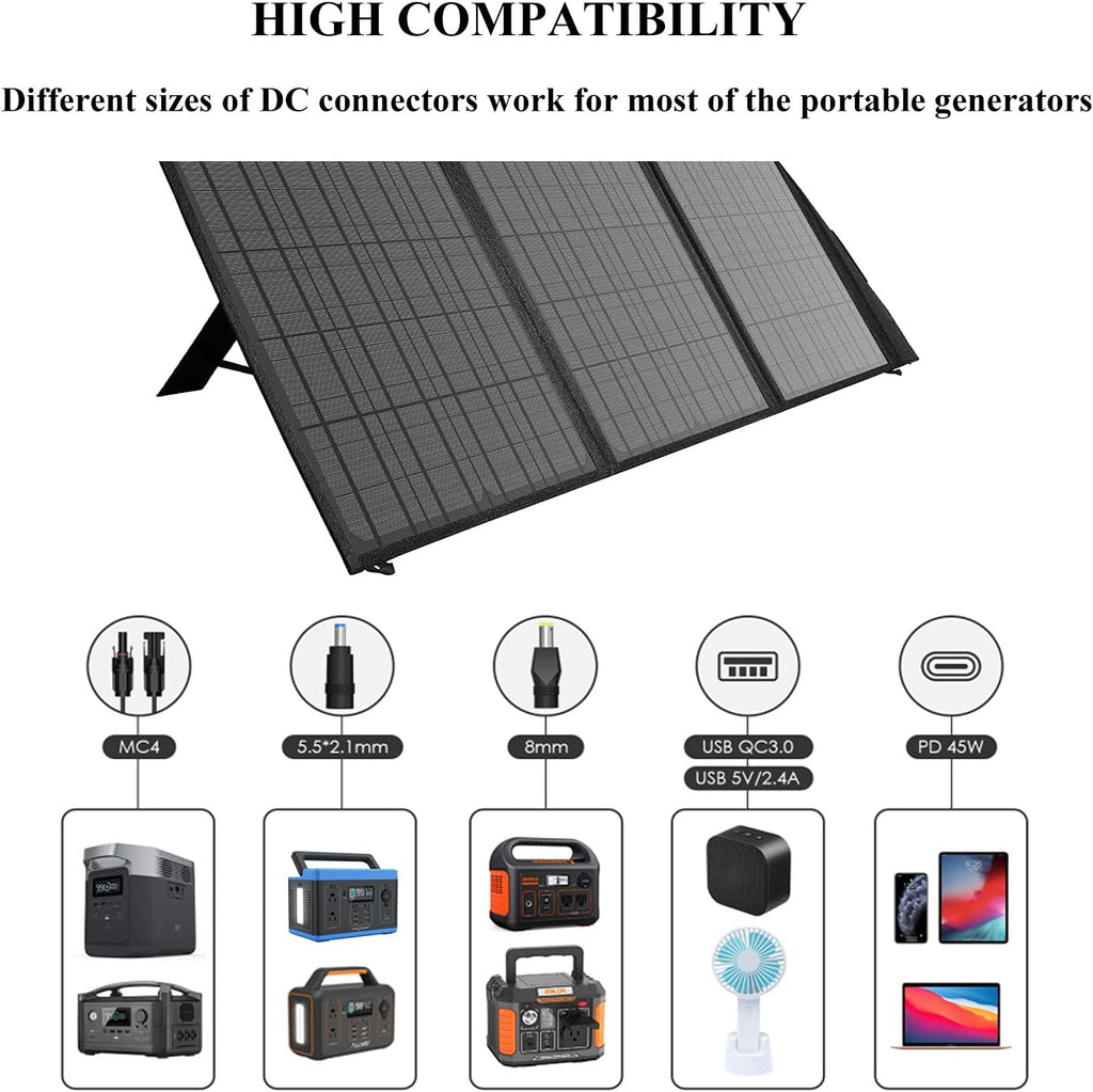 60W Portable Foldable Solar Panel Charger O308486