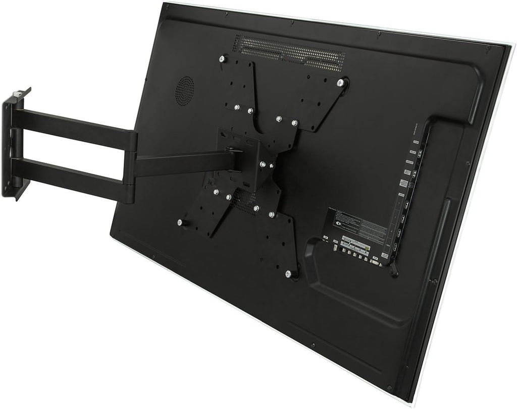 Black Full Motion TV Wall Mount for 32 to 55 Inch Screens, VESA 400x400mm, 100 Lb Capacity, Pack of 2 R203766