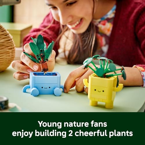 LEGO Botanicals Happy Plants Building Toys - Bedroom or Dorm Room Decor for Girls, Boys, & Adults, Desk or Shelf Display - Birthday Gift Ideas for Kids, Ages 9+ - 10349 I5166