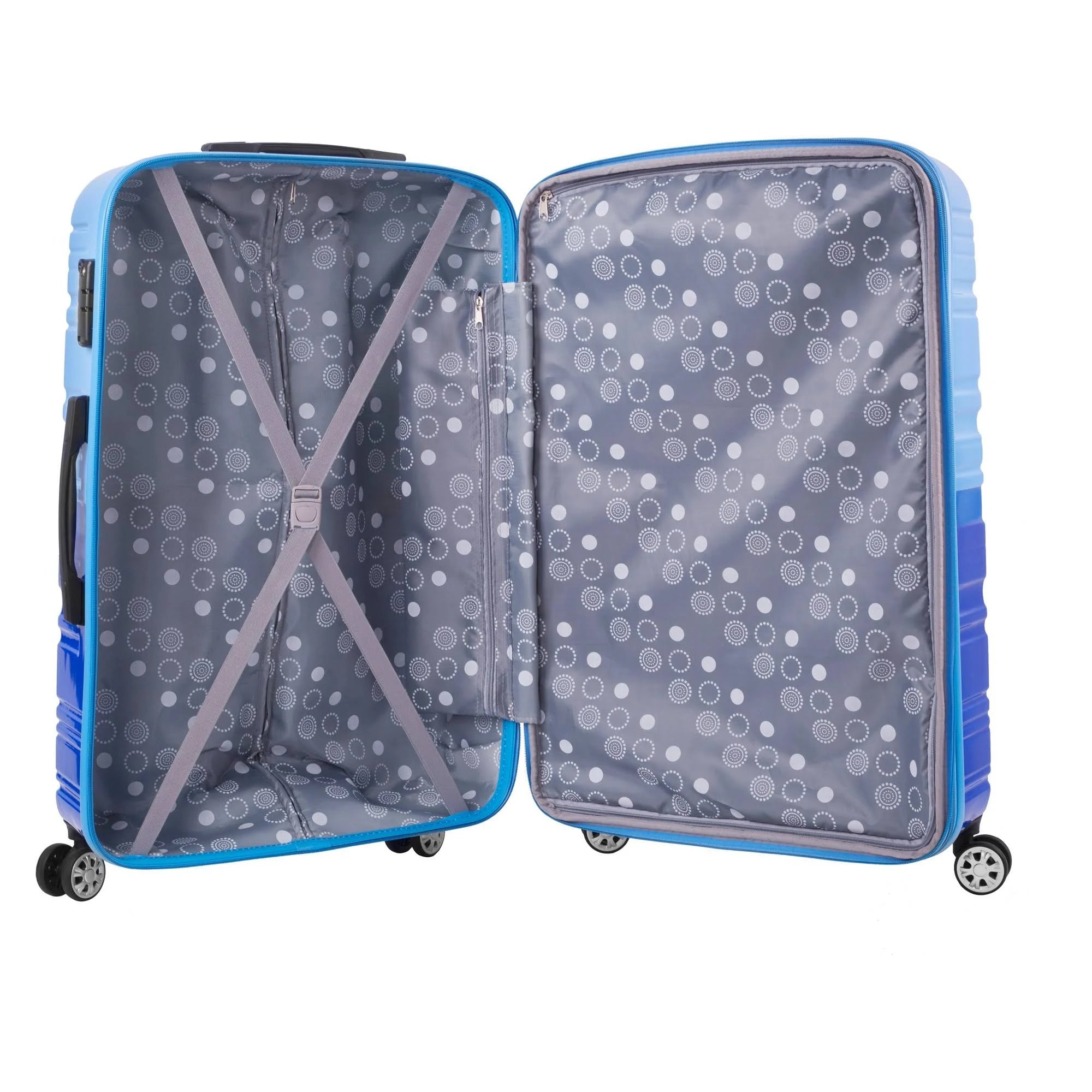2-Piece Expandable Polycarbonate Spinner Set Blue W3447