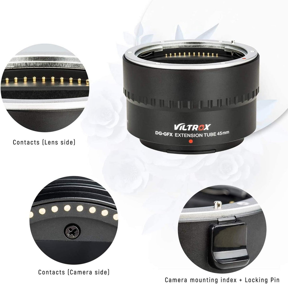Macro Lens Extension Tube 45mm Auto-Focus Adapter Ring for Fuji G-Mount Medium Format Camera J892514