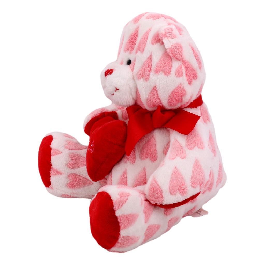 Pink Heart Plush Teddy Bear Pillow Y589717