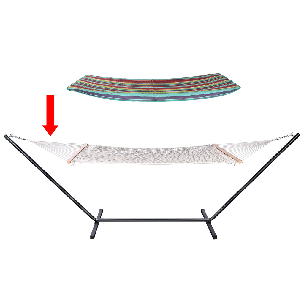 2 Person Hammock with Stand, 500Lbs, with Carrying Case V7308