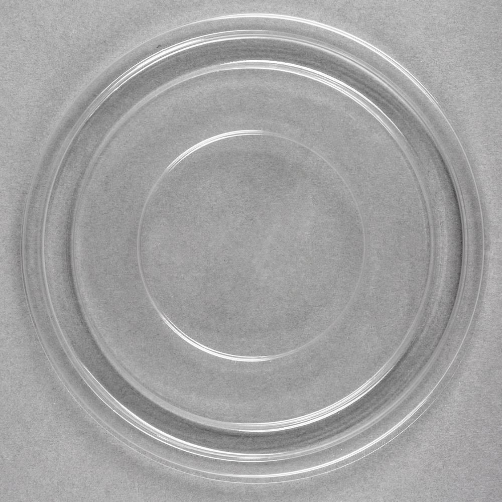 Clear Flat Round Lid - 300/Case W43747