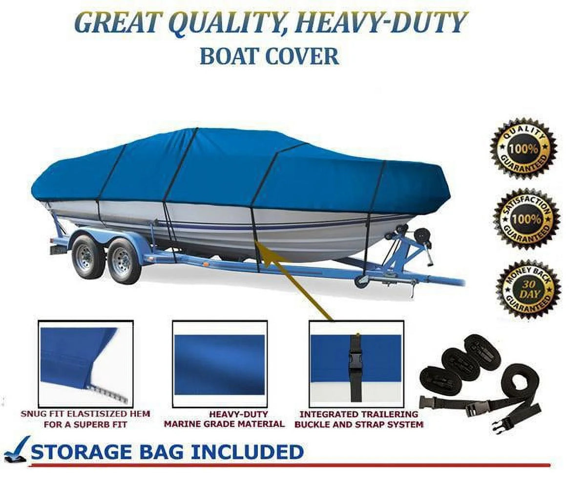 Boat Cover for Nitro 175 Sport with Port Trolling Motor D32717