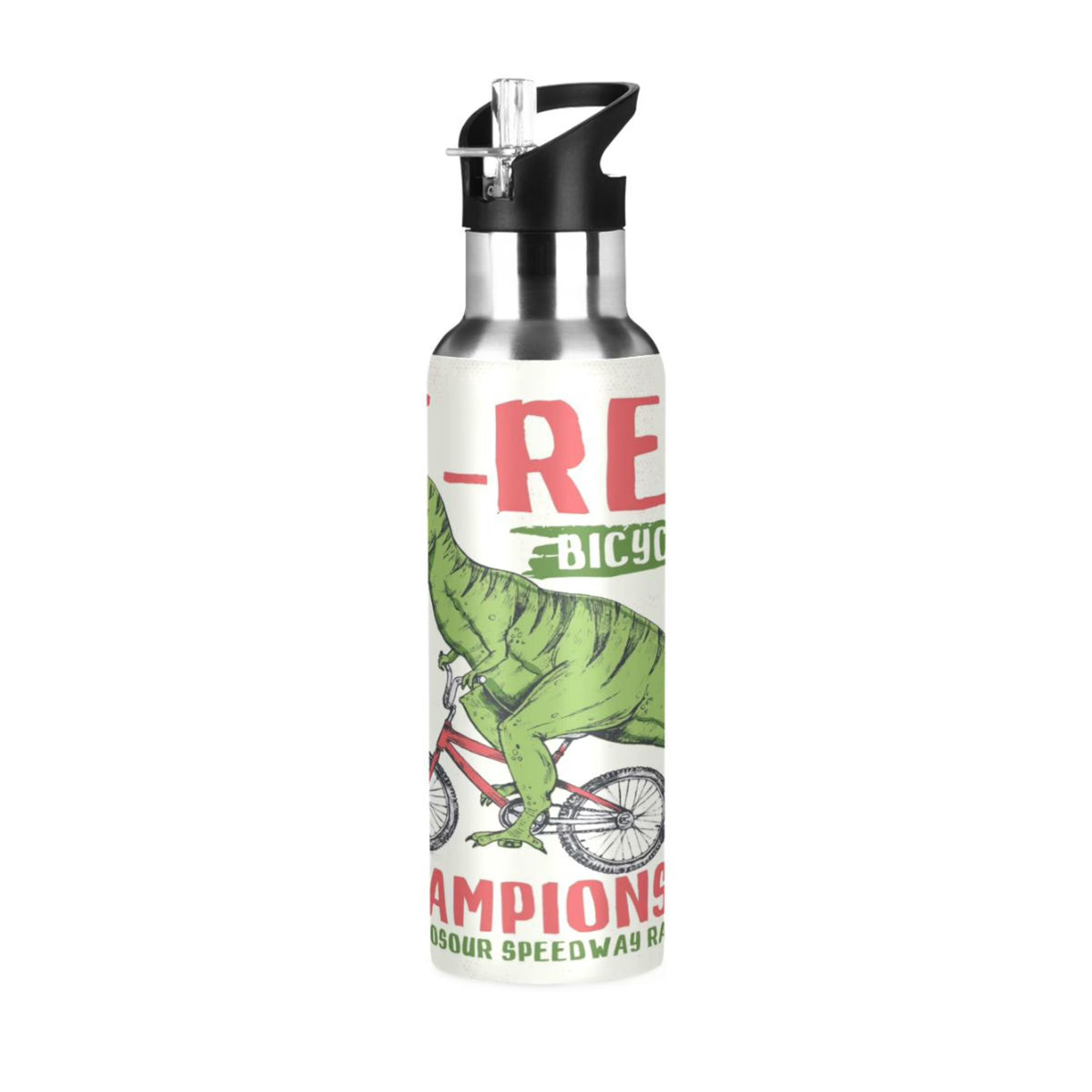 Stainless Steel Vacuum Insulated Water Bottle with Straw Lid, 20 OZ U219876