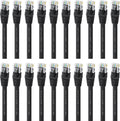 Cat5e Ethernet Patch Cable 6 Feet Snagless RJ45 Black J2942
