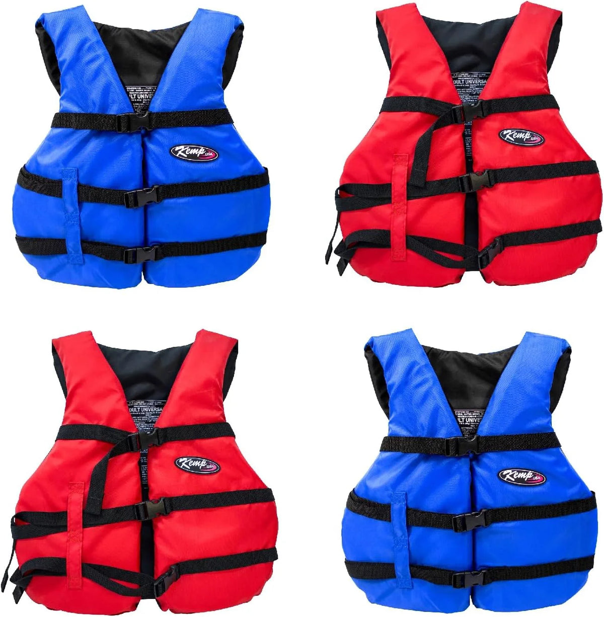 4-Pack Adult Life Jackets in Carry Case G879114