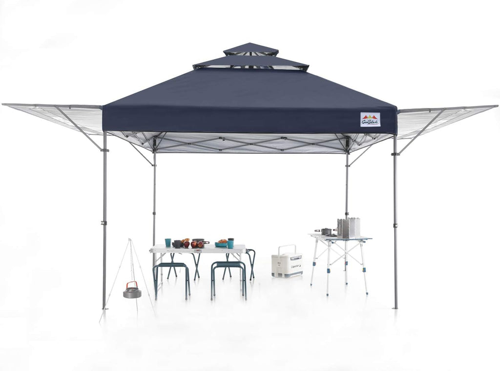 10x17 Instant Pop Up Canopy with Ventilation and Adjustable Dual Half Awnings O47967