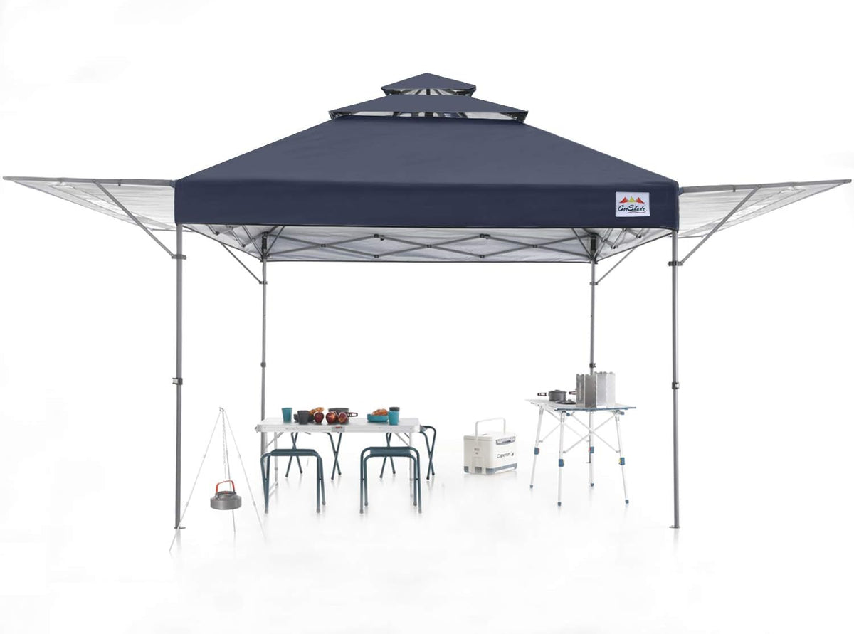 10x17 Instant Pop Up Canopy with Ventilation and Adjustable Dual Half Awnings O47967