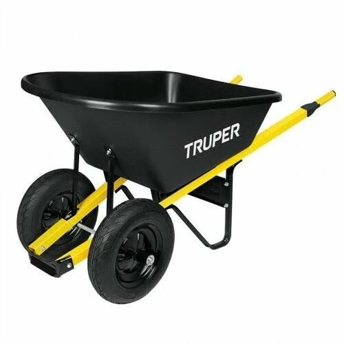 6 Cu. ft. Poly Tray Landscaper Wheelbarrow with Steel Handles R77396