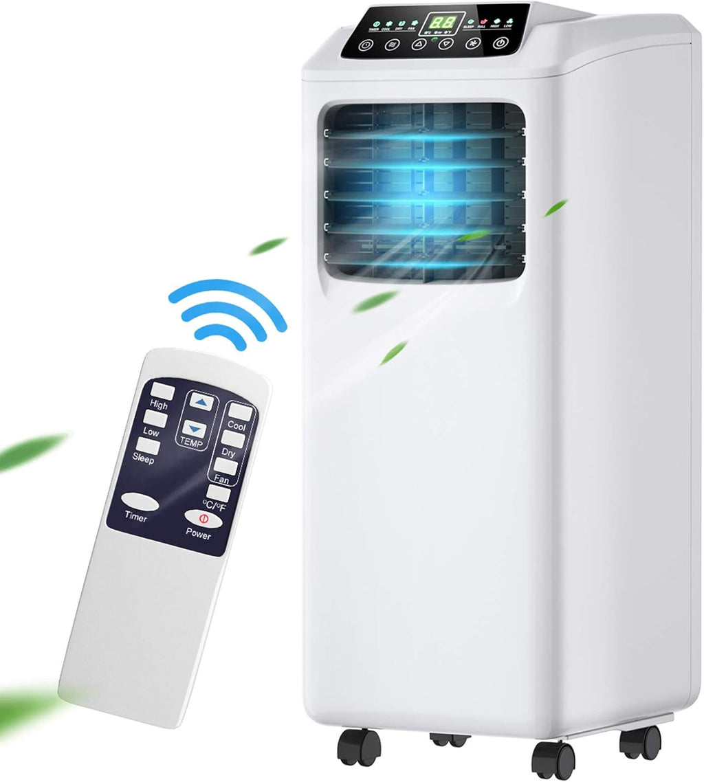 Portable Air Conditioner, 8000 BTU with Remote Control Dehumidifier Function P8007