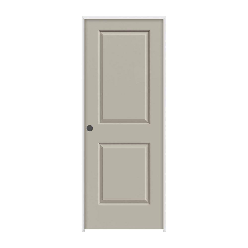 32 in. x 80 in. Desert Sand Right-Hand Solid Core Molded Composite MDF Single Prehung Interior Door O974753