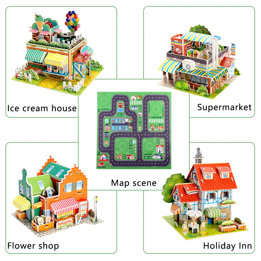 Building Blocks Set with 5 Toy Cars R288