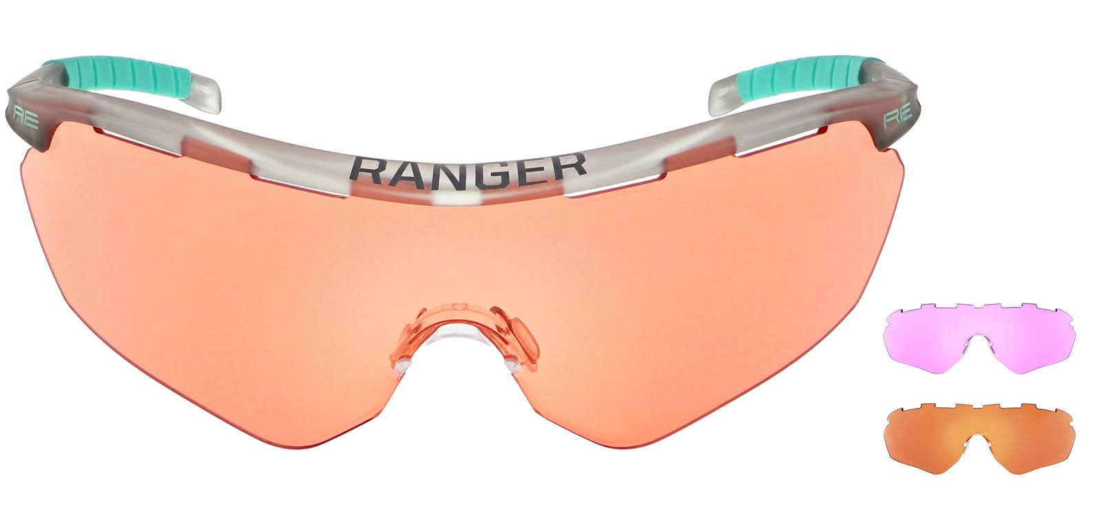 Phantom 2.0 Shooting Glasses Kit with Black Frame and HD Medium, Dark Purple and Modified Brown Lenses T491