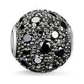 Black Crushed Pave Bead M37275