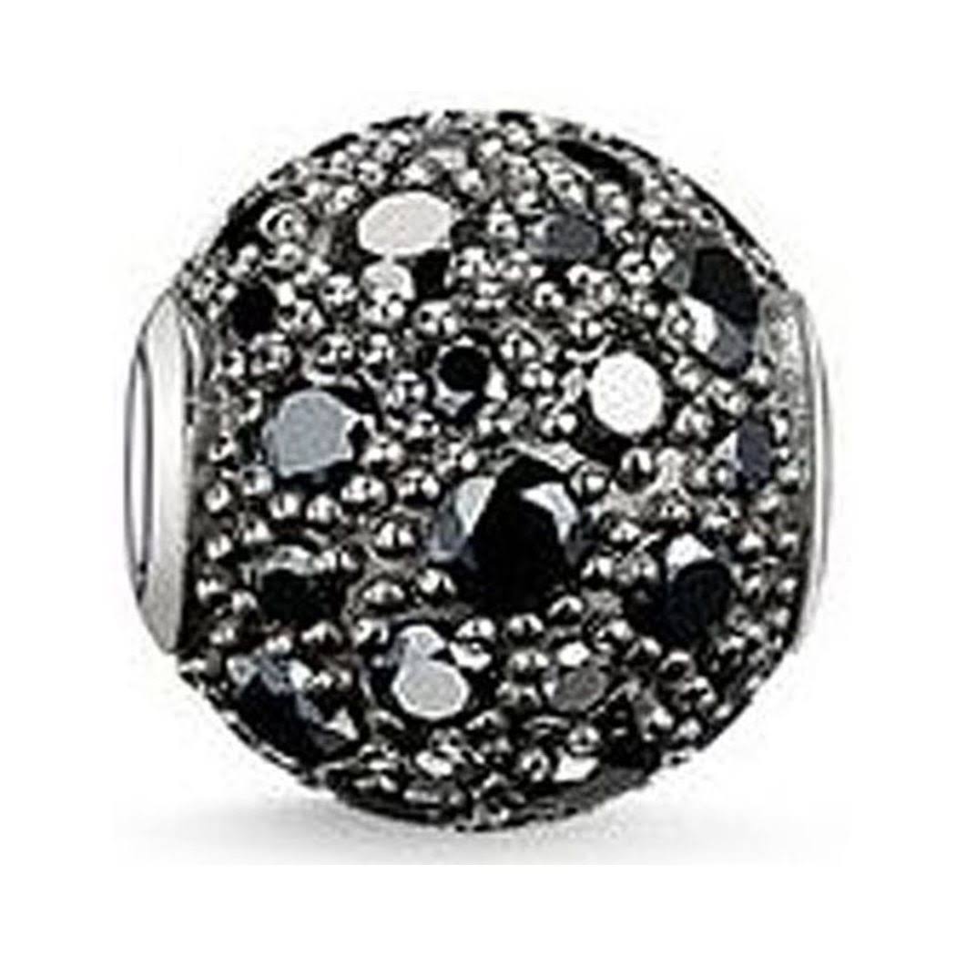 Black Crushed Pave Bead M37275