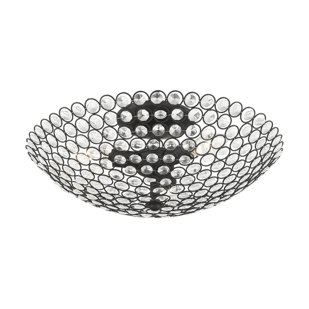 3 Light Semi-Flush Mount Black V93560
