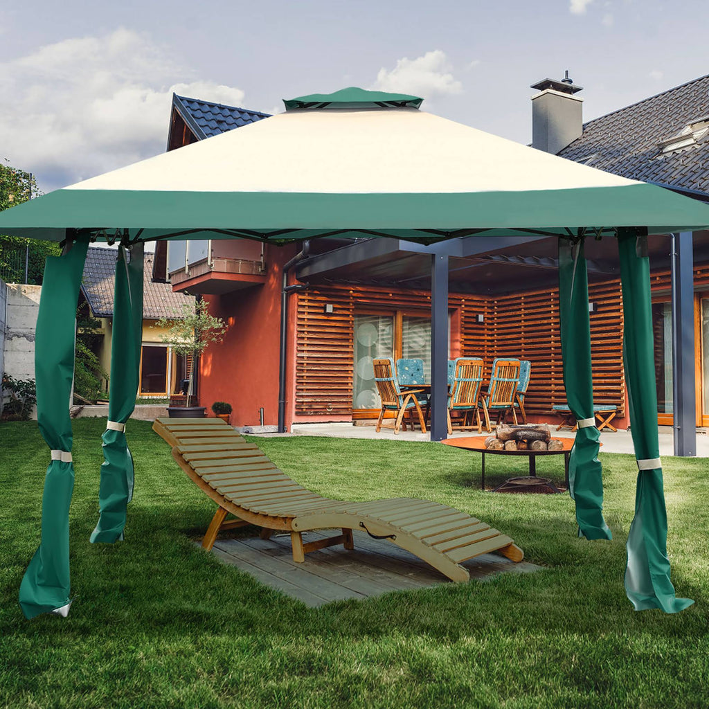 Green Gazebo Canopy Shelter Tent E9673