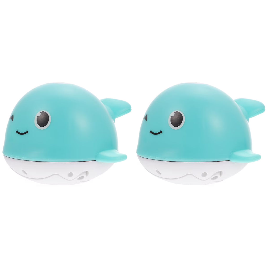 2 Pcs Spouting Whale Bath Tub Toy F6867