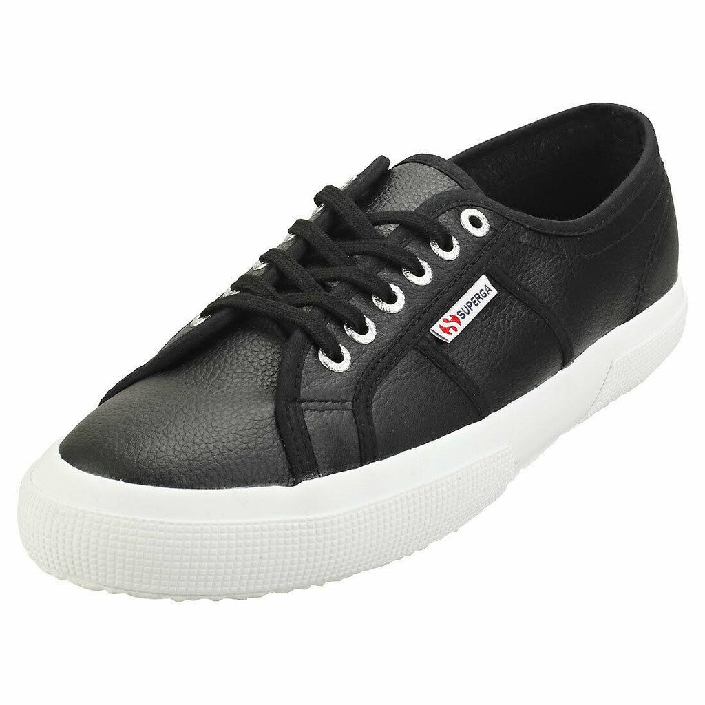 Black Leather Casual Trainers P255838