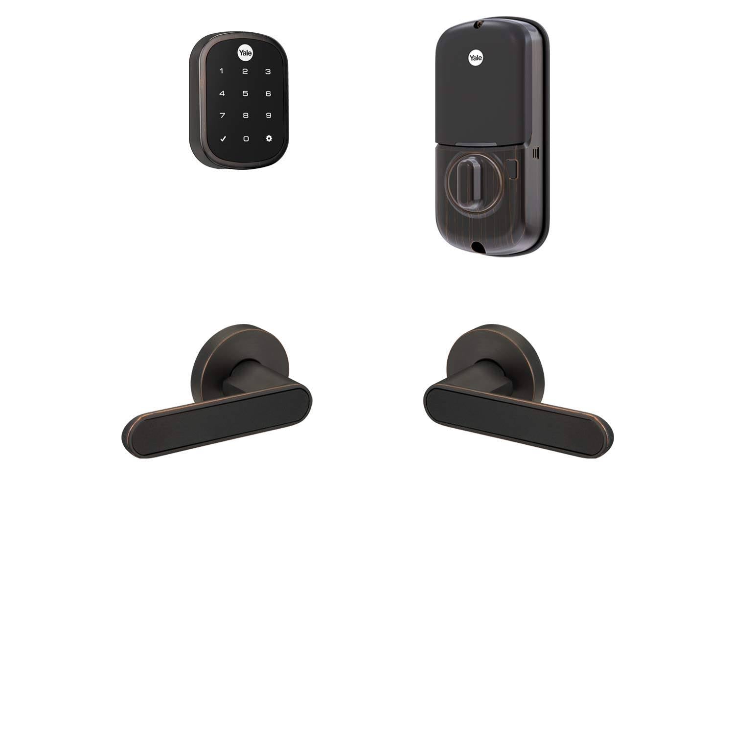 Touchscreen Deadbolt with Passage Levers E7409