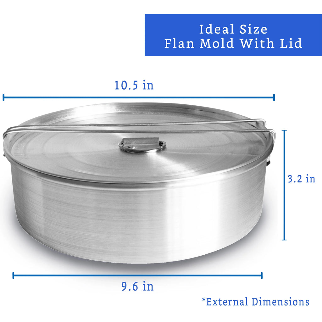 Oversized XL Flan Mold with Lid Flan Maker L8785