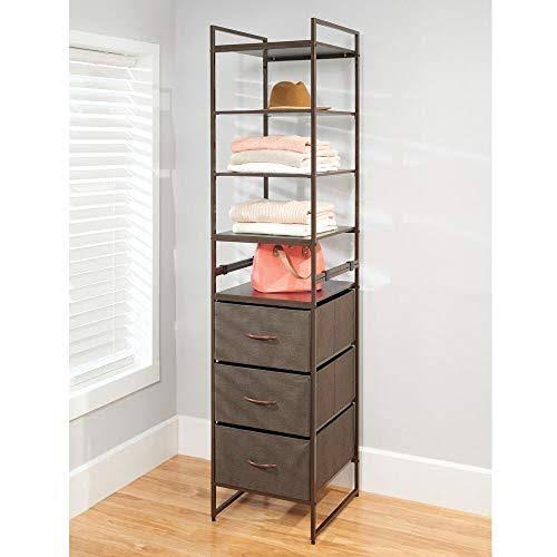 Modular Closet Organizer System, Vertical Storage Unit - Steel Frame K6033