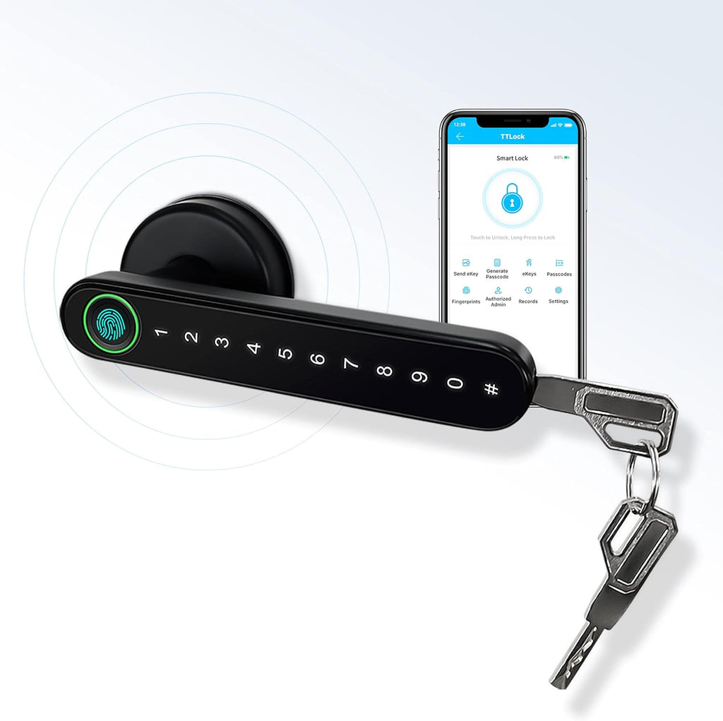 Smart Door Lock with Fingerprint Keyless Entry H632954