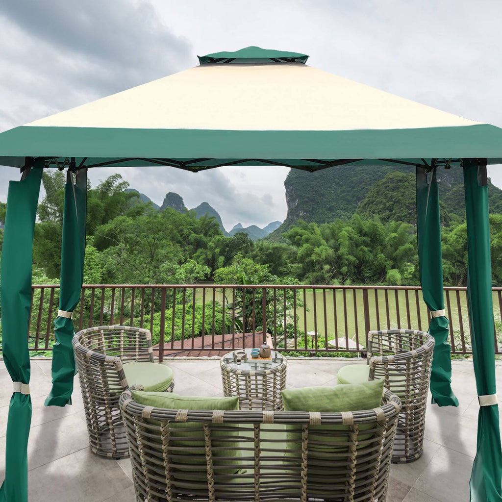 Green Gazebo Canopy Shelter Tent E9673