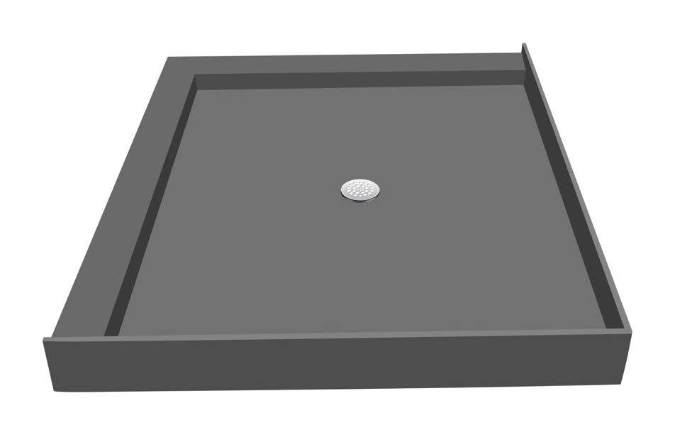 32x22 x 48x22 Double Threshold Shower Base with Drain Plate V55469