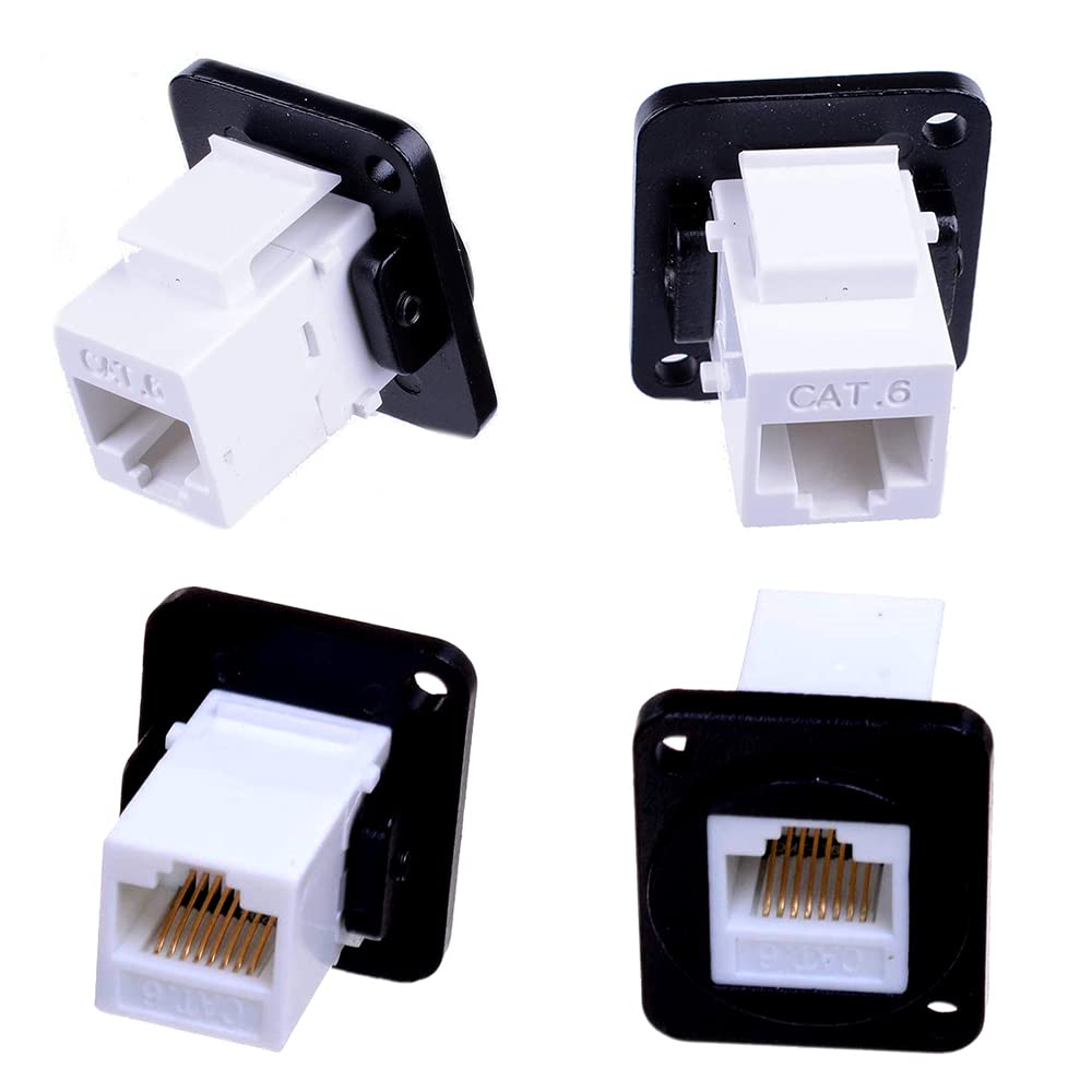 RJ45 Socket Panel Mount Connector, CAT6/CAT5E/CAT5 Female to Female LAN Adapter G34758