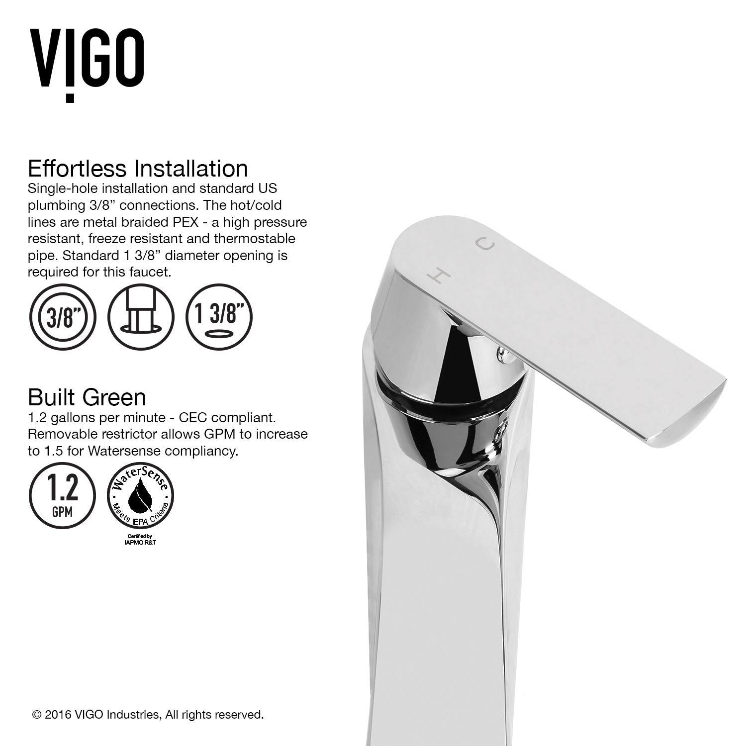 Chrome Single Hole Bathroom Faucet G10923