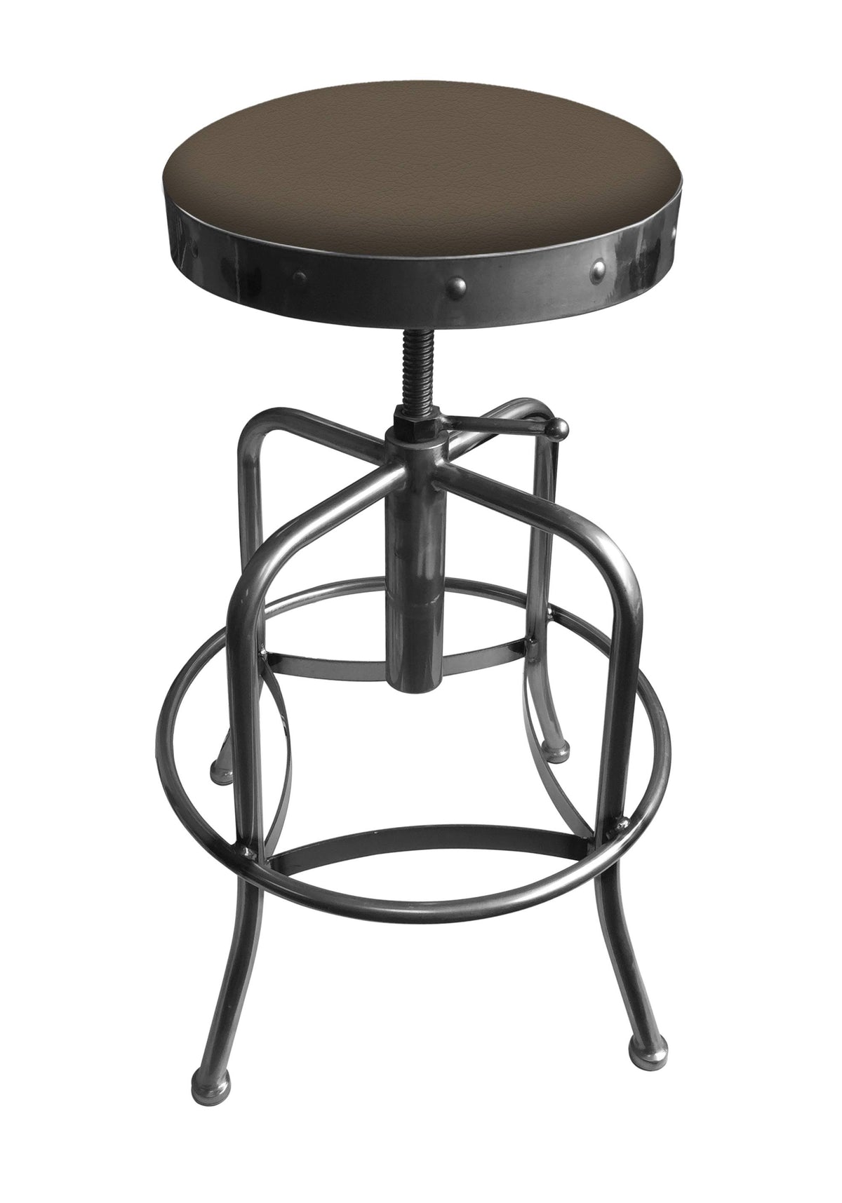 Industrial-Adjustable Stool with Clear Coat Finish L569290