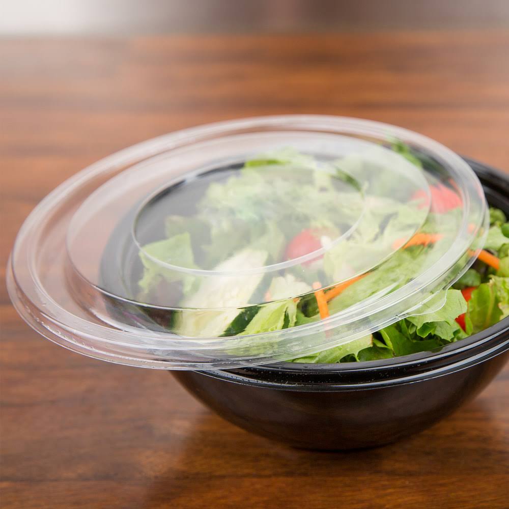 Clear Flat Round Lid - 300/Case W43747