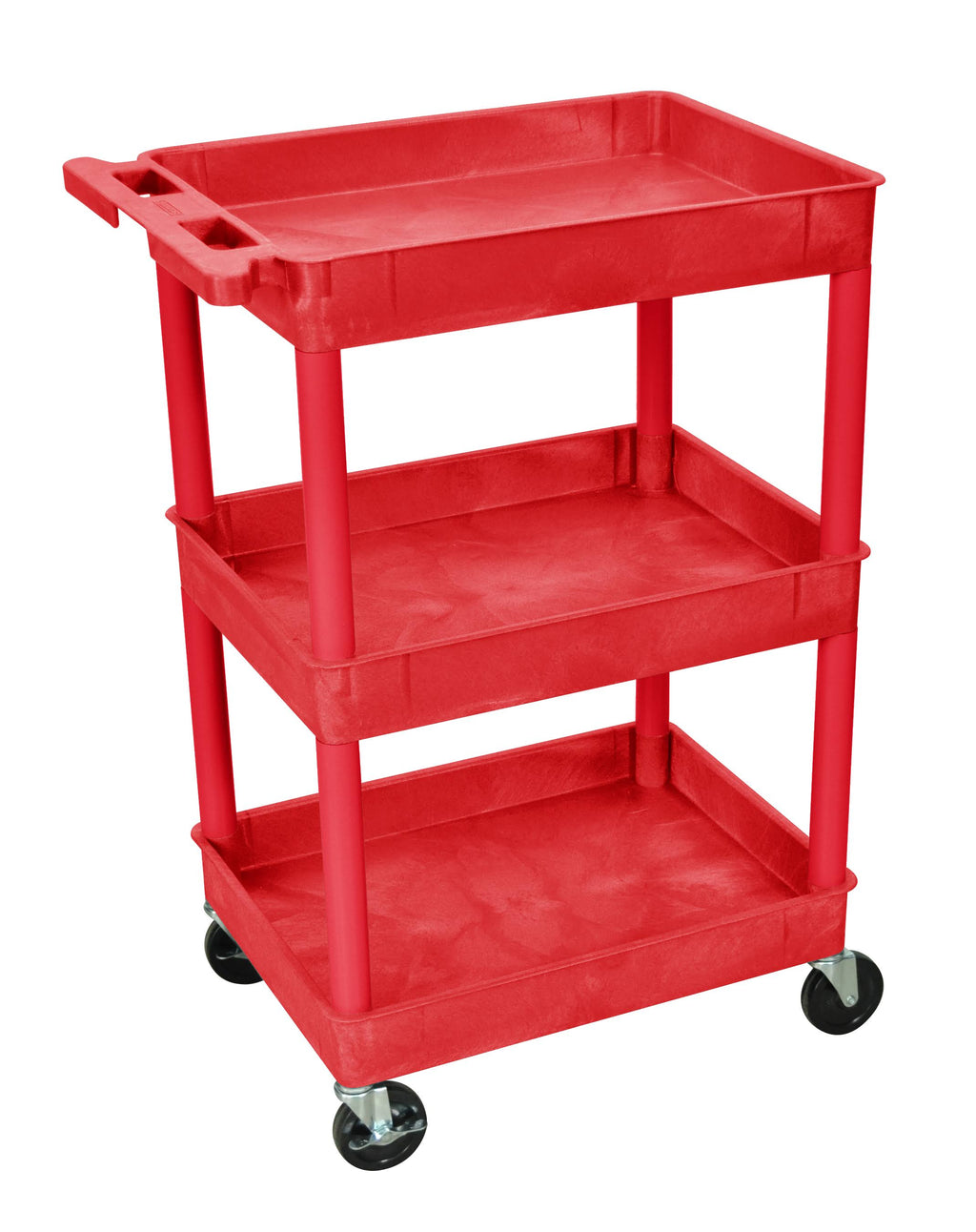 Red 3 Shelf Tub Cart G6932