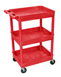 Red 3 Shelf Tub Cart G6932