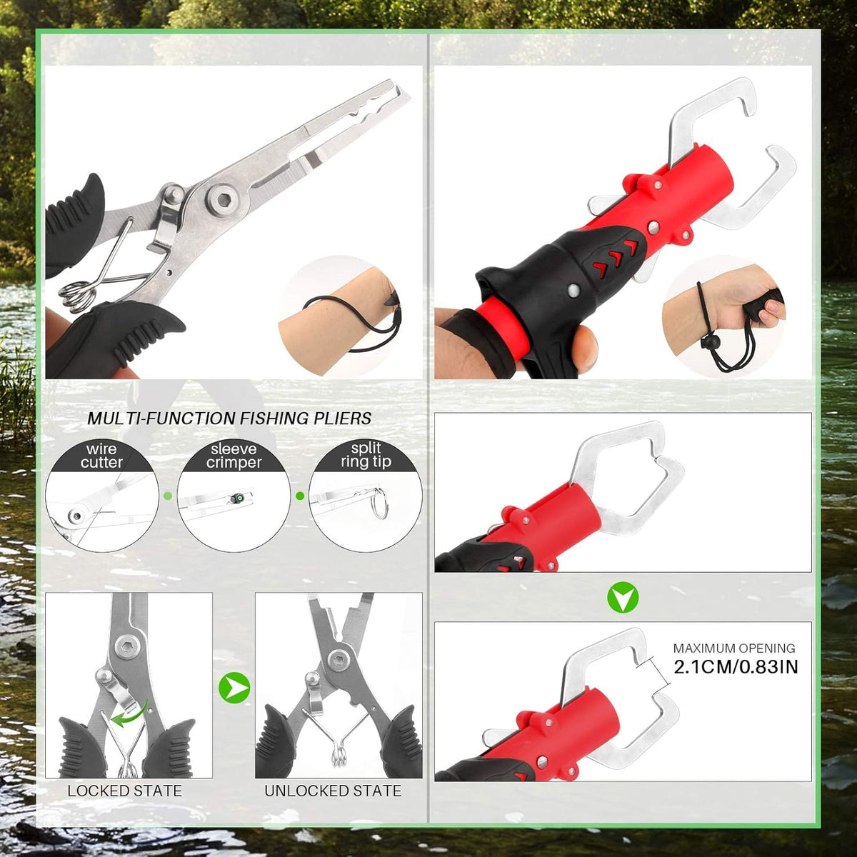 Carbon Fiber Telescopic Fishing Rod and Reel Combos with Spinning Reel Tackle Bag E34974