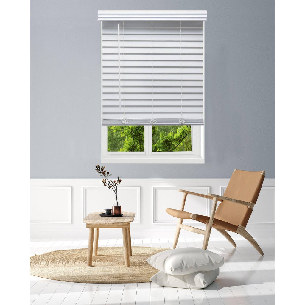 White Faux Wood Blinds C31892