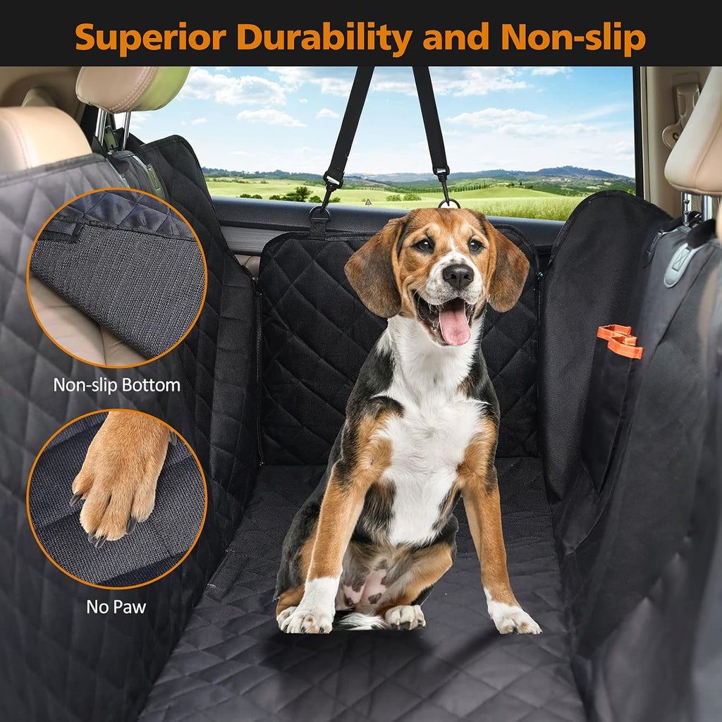 Waterproof Nonslip Dog Seat Cover with 2 Seat Belts and a Pocket C583
