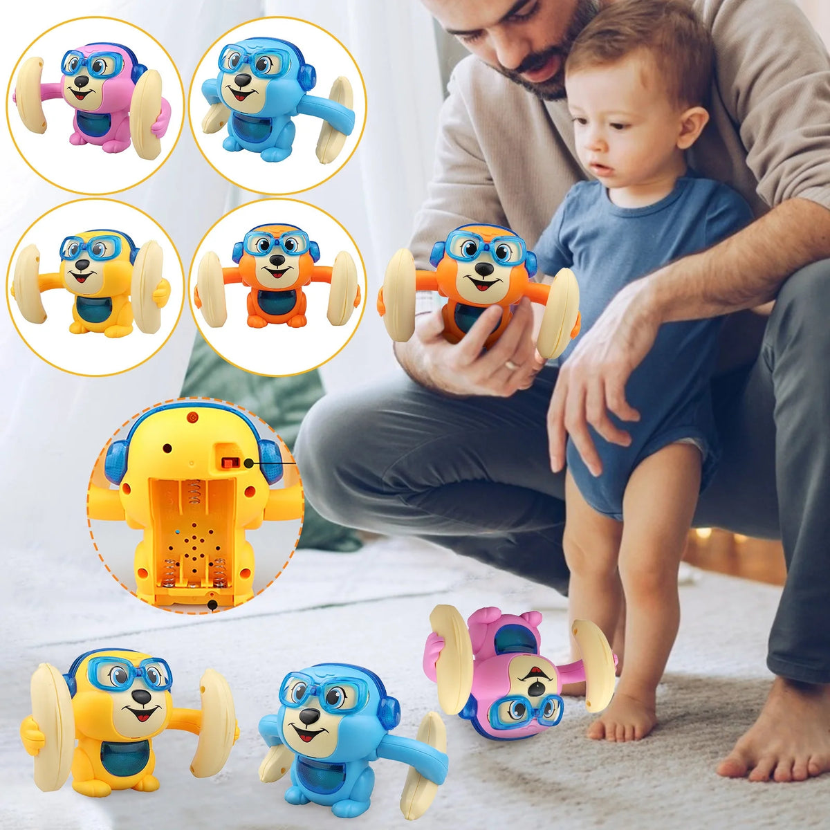 Rolling Monkey Toy with Music S916456