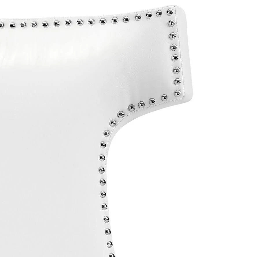 White Curved Vinyl Dining Chair (Set of 2) G469756