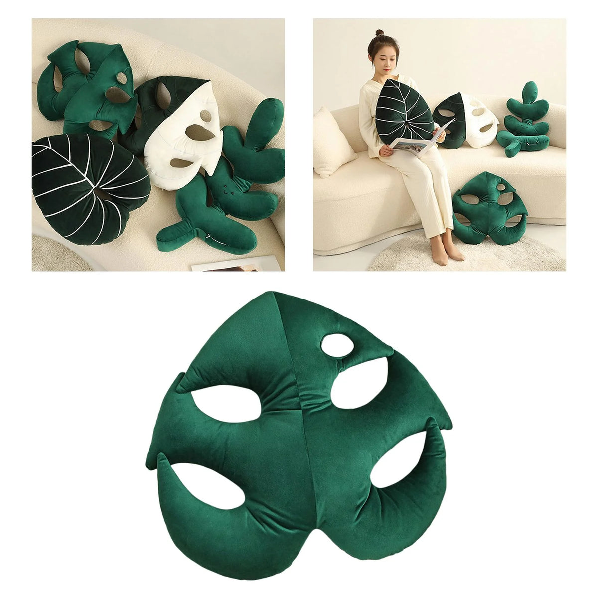 Leaf Shaped Throw Plant Leaves Decorative R802