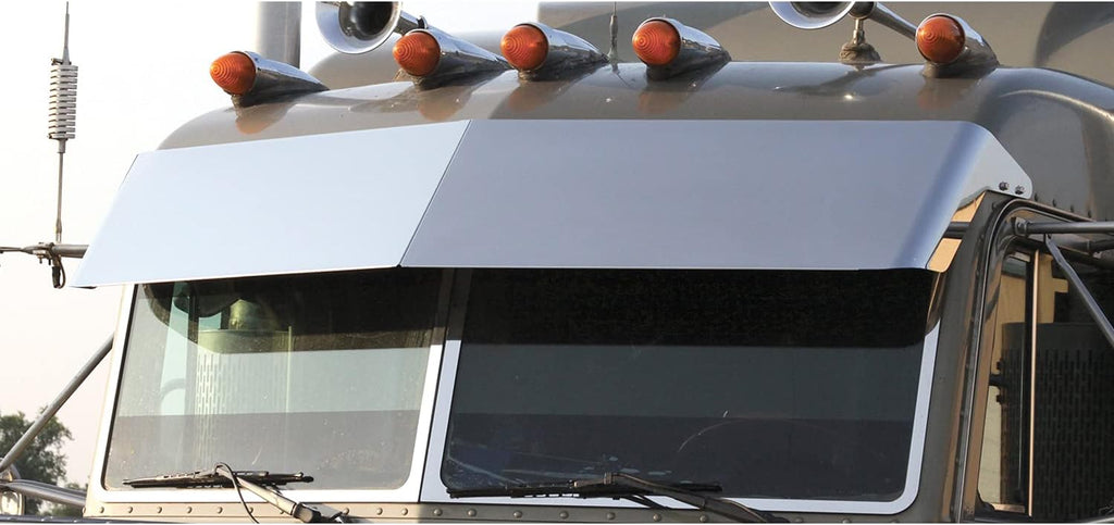 White Stainless Steel Blind Mount Drop Visor S8040