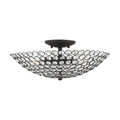 3 Light Semi-Flush Mount Black V93560