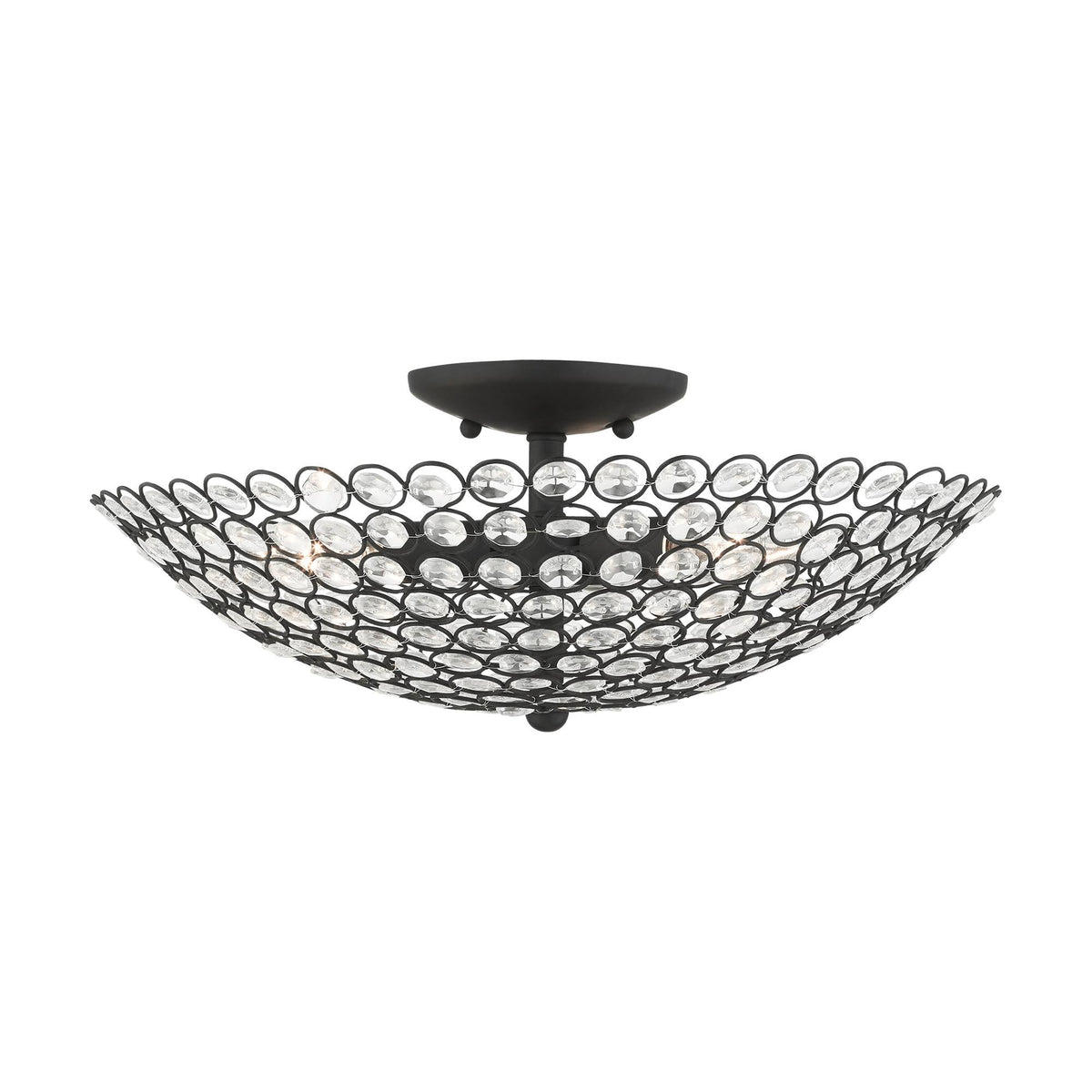 3 Light Semi-Flush Mount Black V93560
