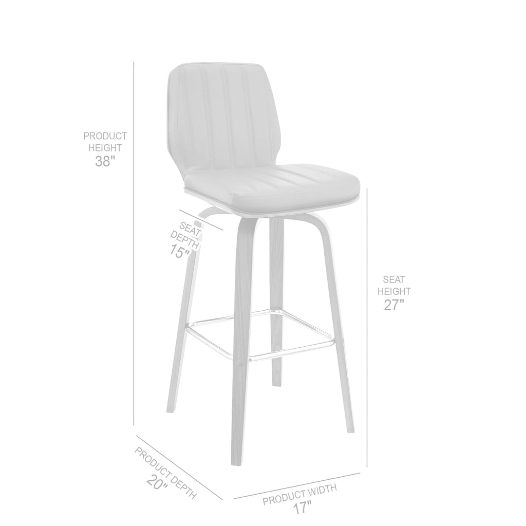 Gray Faux Leather Swivel Counter Stool H1676