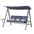 Blue 3-seater Porch Swing with Canopy A394