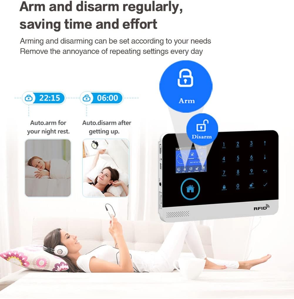 DIY Home Wi-Fi Alarm Kit with Motion Detector, Door/Window Sensor, Siren P350